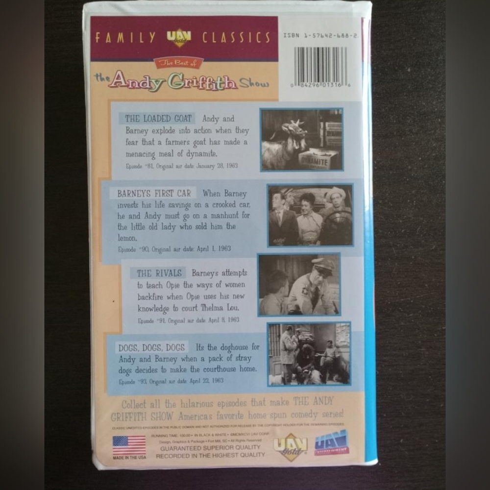 The Andy Griffith Show Family Classics VHS - Picture 2 of 5
